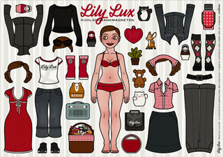 Iris Luckhaus: "Lily Lux K&uuml;hlschrankmagneten"